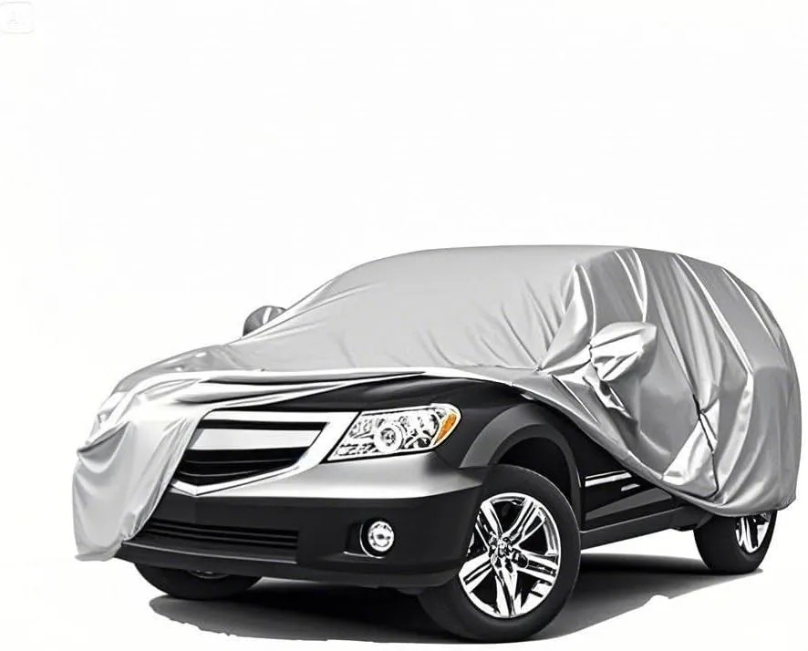 5-Layer All-Weather Waterproof Light-Weight Car Cover for Acura RDX.Full Car Cover Outdoor Waterproof Sun Rain Snow Hail Protection,with a Free Storage Bag (Silver 2007-2012)