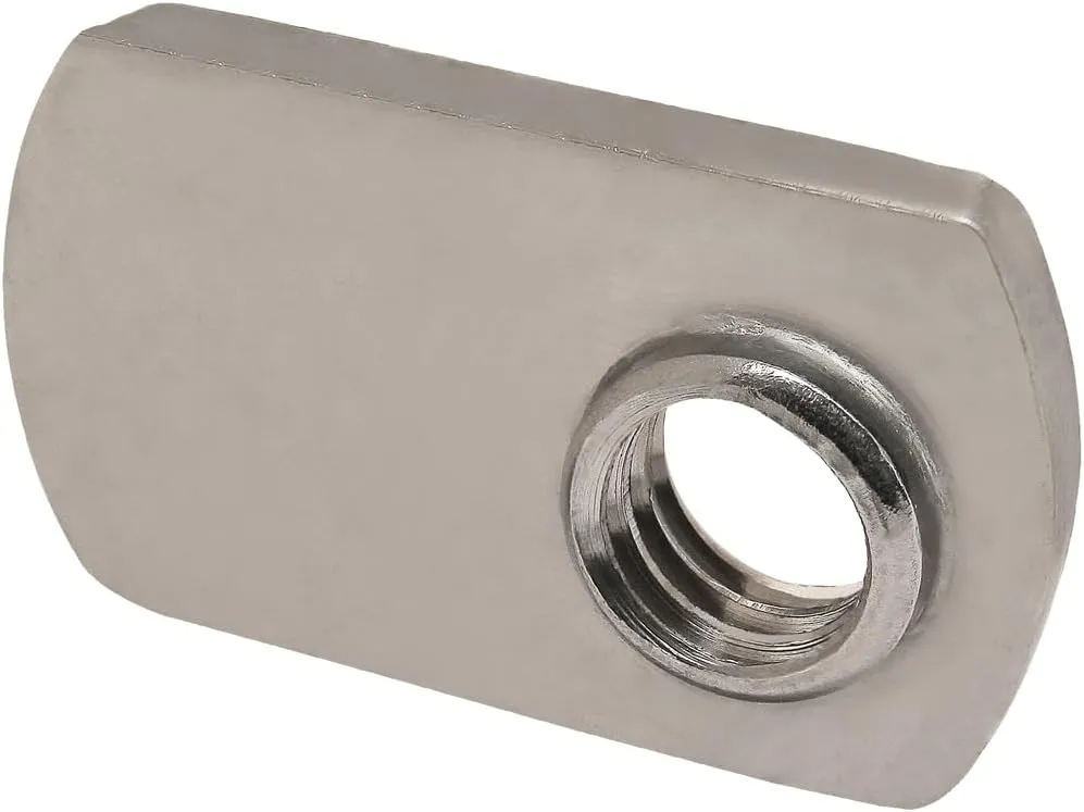 8020, 3678, 15 Series 5/16-18 Stainless Steel SS Slide in T-Nut with Offset Thread- T Slot Accessories for Aluminum Extrusion - Hardware Nuts (100 Pack)