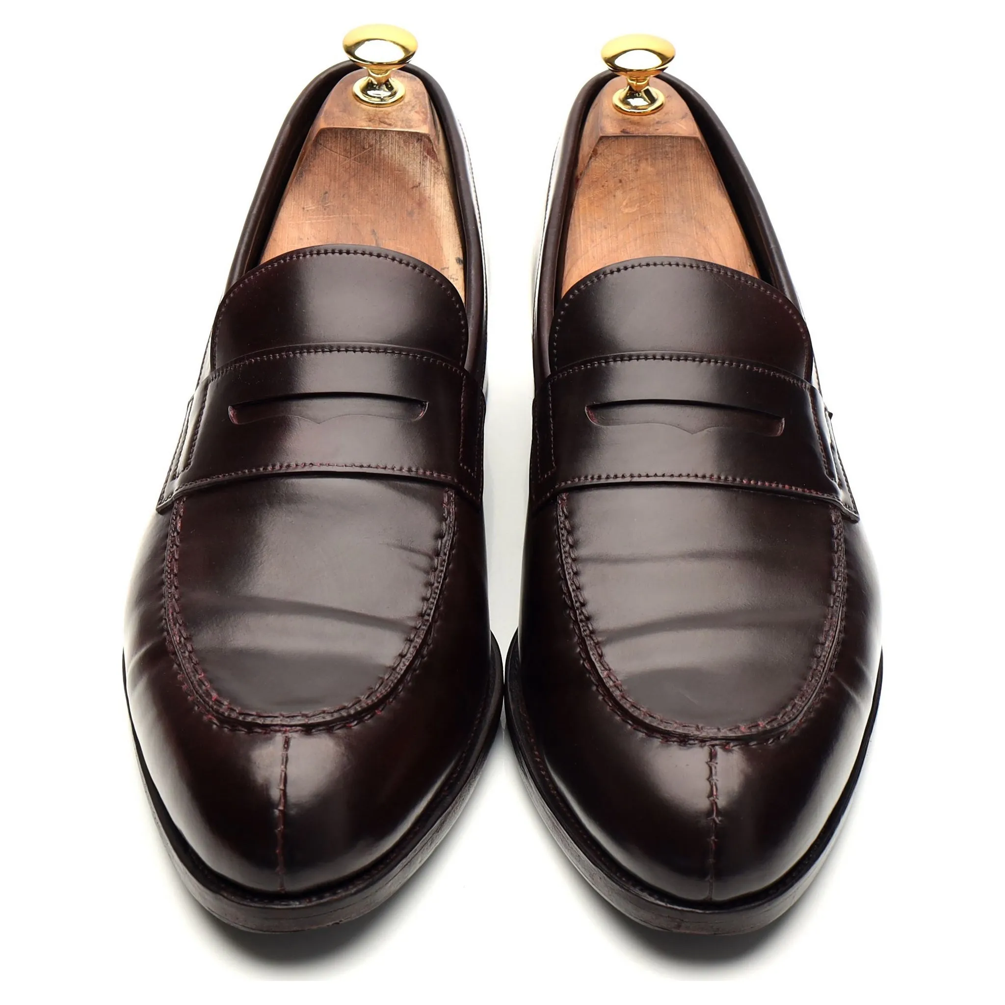 '923' Burgundy Cordovan Leather Loafers UK 11 EE