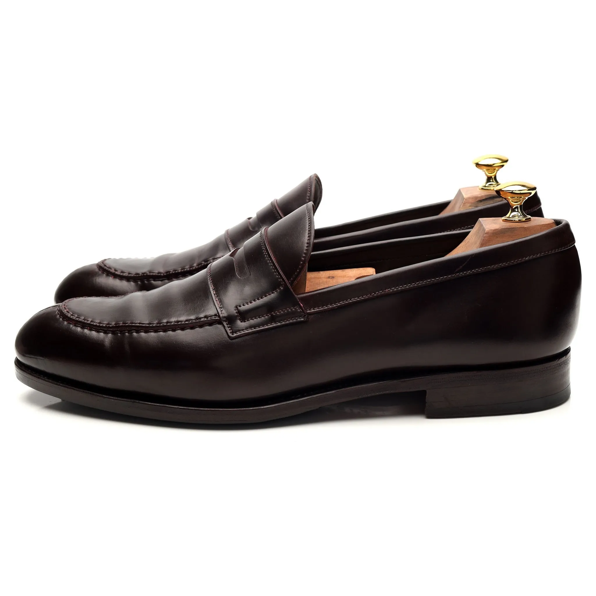 '923' Burgundy Cordovan Leather Loafers UK 11 EE