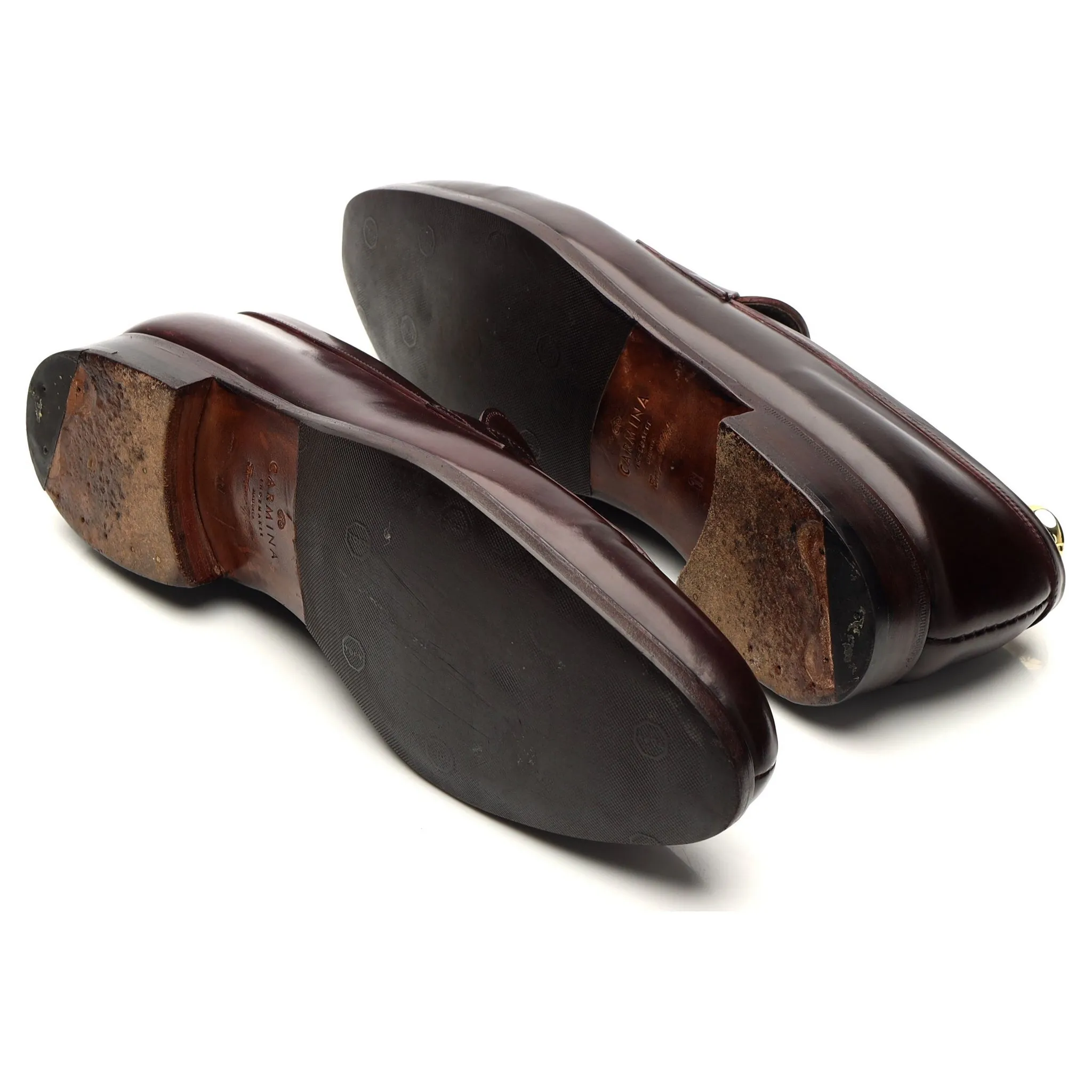 '923' Burgundy Cordovan Leather Loafers UK 11 EE