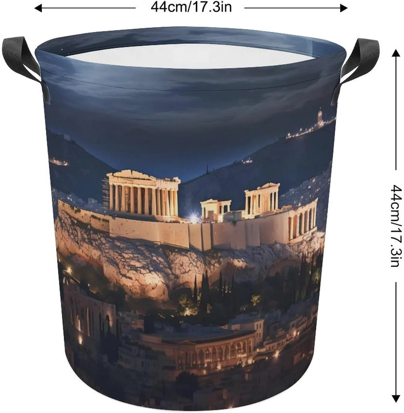 Acropolis of Athens Laundry Basket Collapsible Laundry Hamper Dirty Clothes Storage Bag for Bathroom College Dorm Large Size