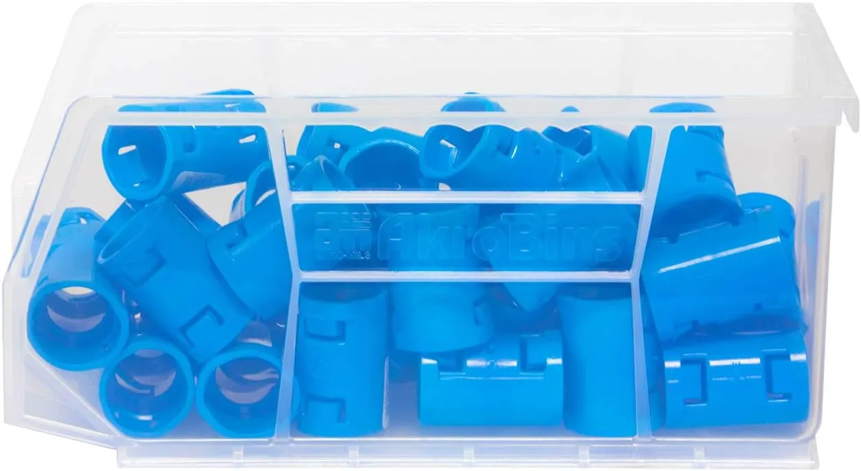 Akro-Mils 30230 AkroBins Plastic Storage Bins, Space-Saving Stackable Bins for Garage, Pantry, Craft Organization, 11-Inch x 5-Inch x 5-Inch, Clear, 12-Pack