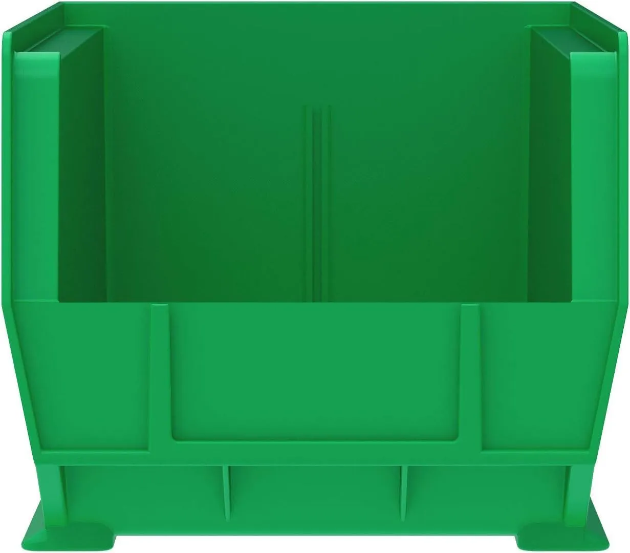 Akro-Mils 30240 AkroBins Plastic Storage Bins, Space-Saving Stackable Bins for Garage, Pantry, Craft Organization, 15-Inch x 8-Inch x 7-Inch, Green, 12-Pack