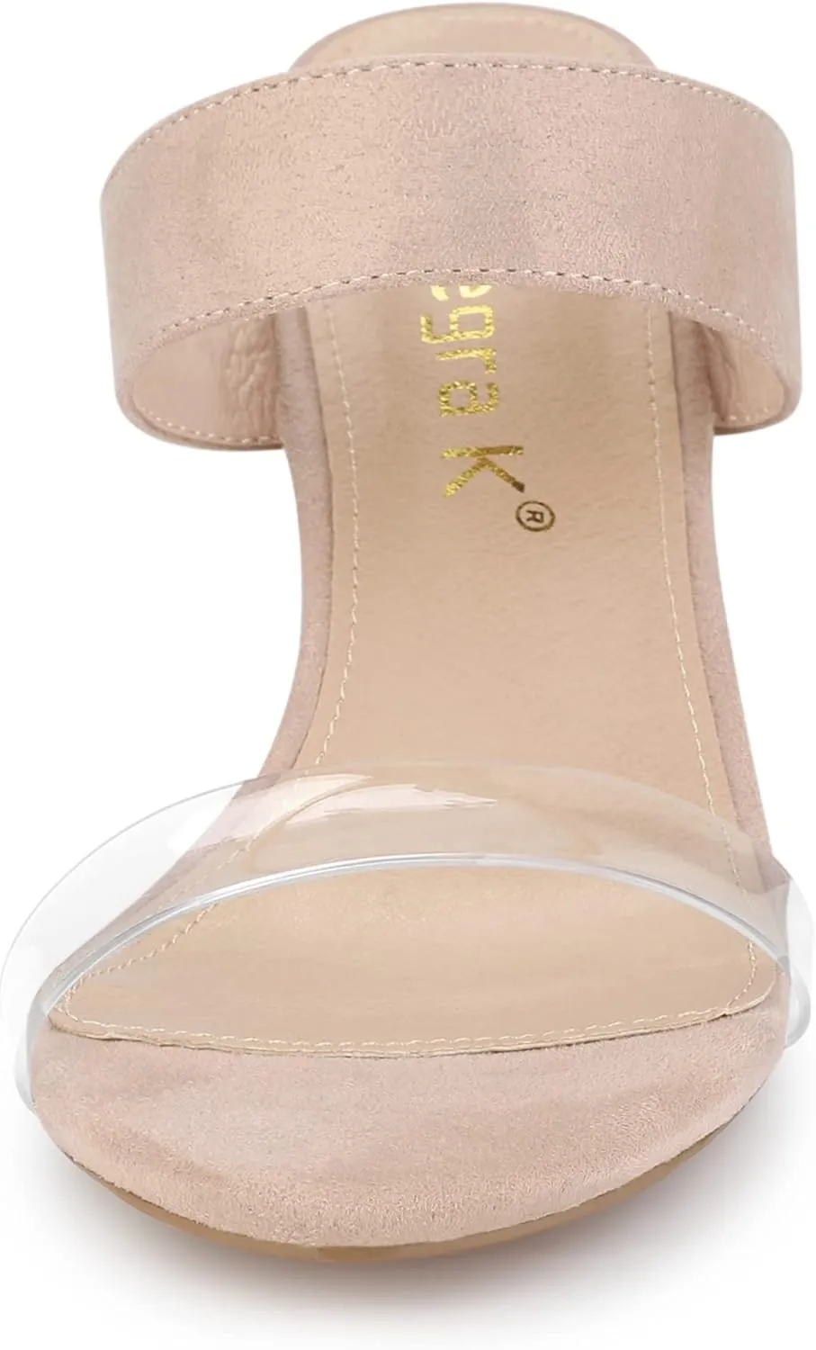 Allegra K Women's Clear Strap Stiletto Heel Slides Sandals