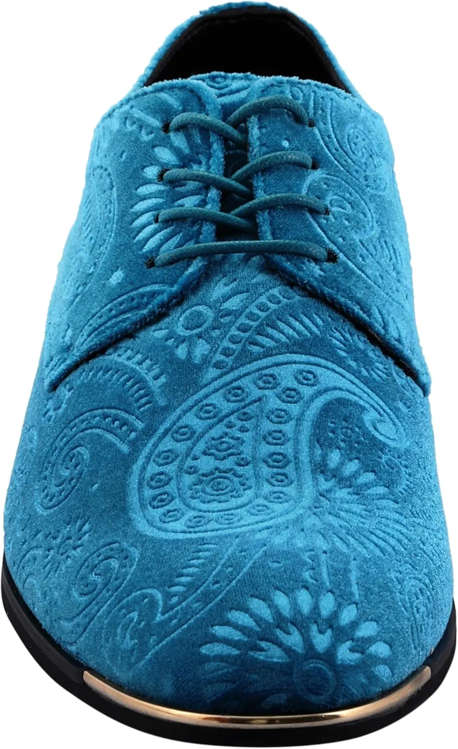 Amali Chadwick, Mens Dress Shoes - Lace Up Oxford Shoes for Men - Tuxedo Shoes, Paisley Pattern, Metal Tip, Mens Designer Shoes