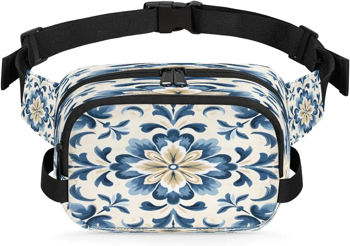 Art Abstract Pattern Fanny Packs for Women Men Waterproof Waist Bag with Adjustable Strap Belt Bag for Travel Running Hiking