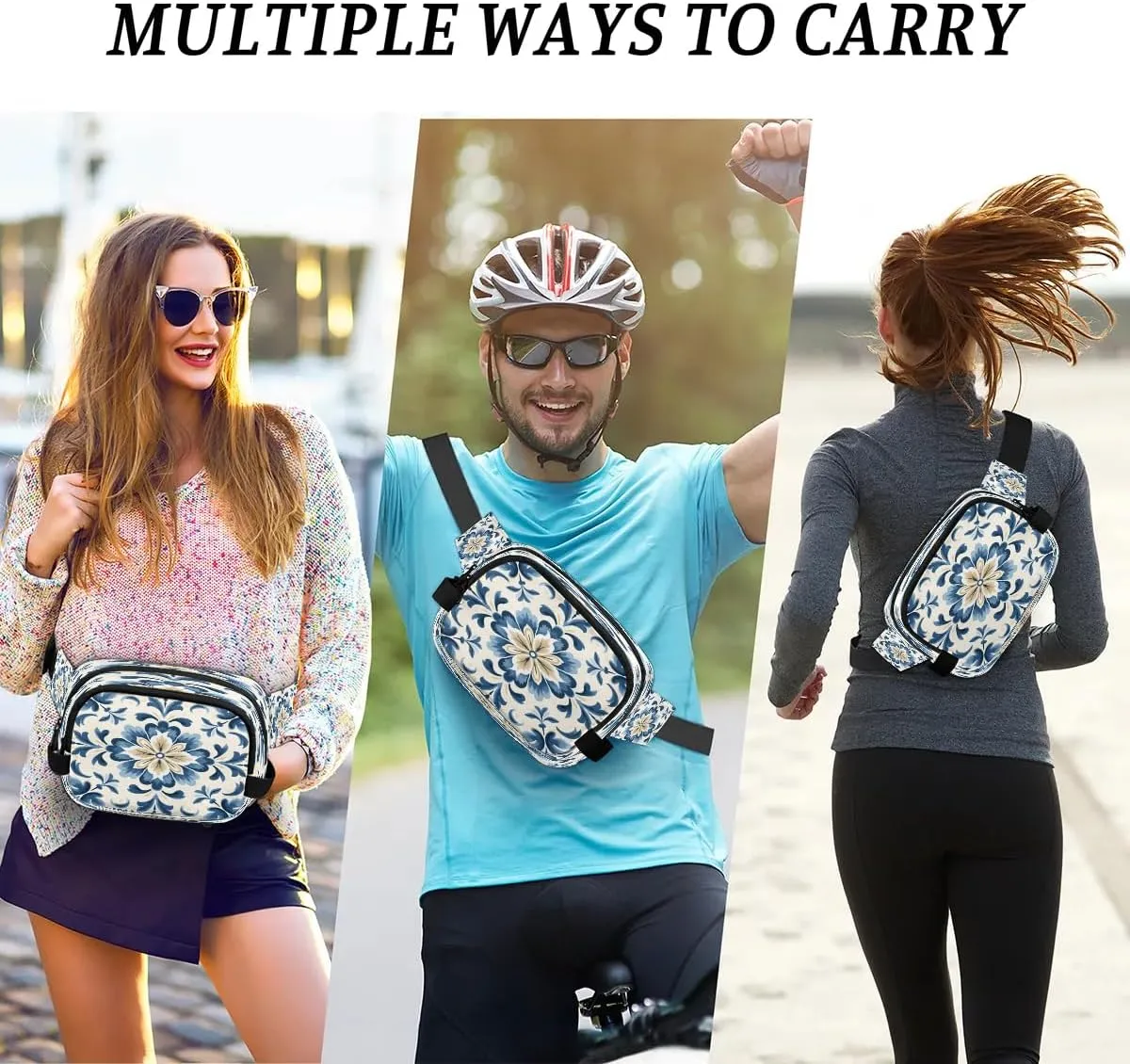 Art Abstract Pattern Fanny Packs for Women Men Waterproof Waist Bag with Adjustable Strap Belt Bag for Travel Running Hiking