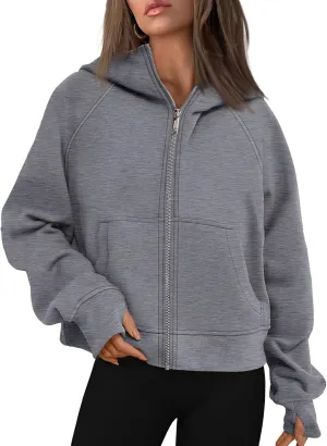 AUTOMET Womens Zip Up Hoodies Fleece Jackets Oversized Sweatshirts Fall Fashion Outfits 2025 Sweaters Winter Clothes