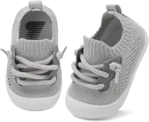 BARERUN Baby Shoes Baby First Walking Shoes Infant Sneakers Wide Barefoot Slip on Soft Sole Boys Girls Crib Shoe Toddler Breathable Lightweight House Socks