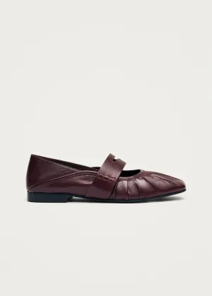 Bargo Burgundy Leather Ballet Flats