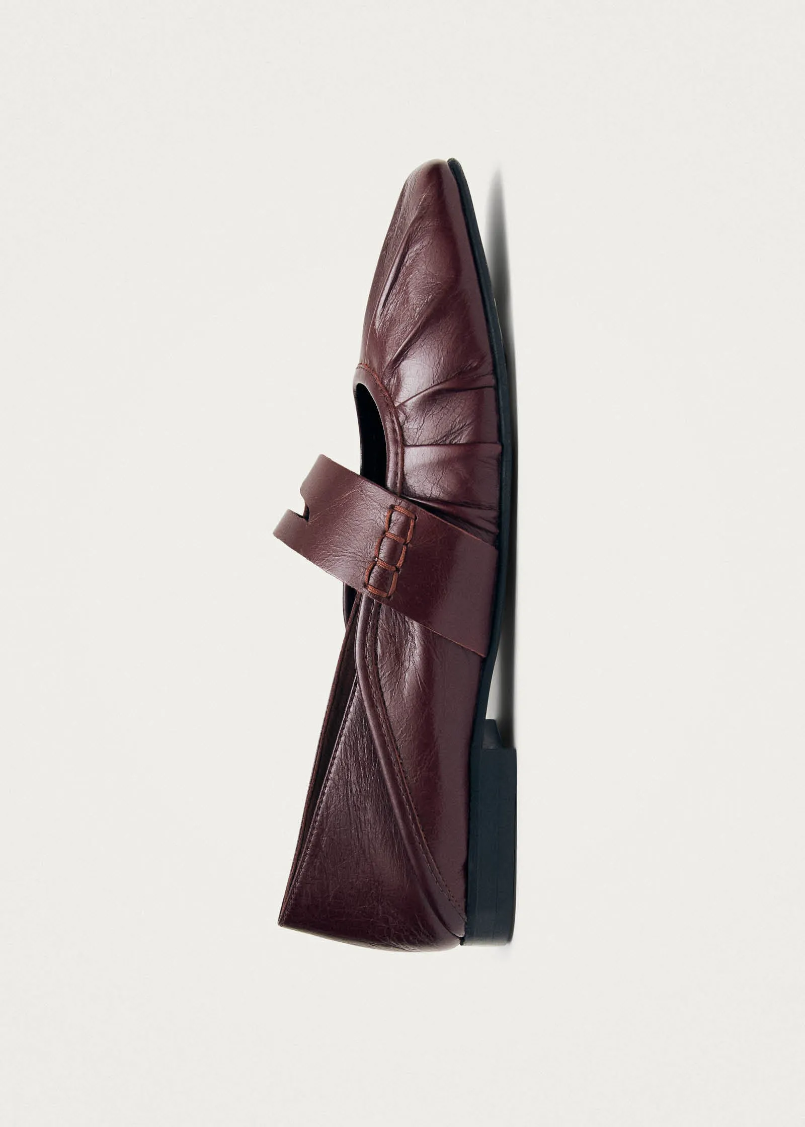 Bargo Burgundy Leather Ballet Flats