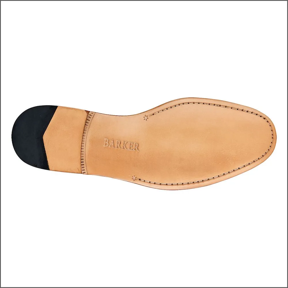 Barker Ledley Cherry Grain Apron Front Mocassin Slip On@