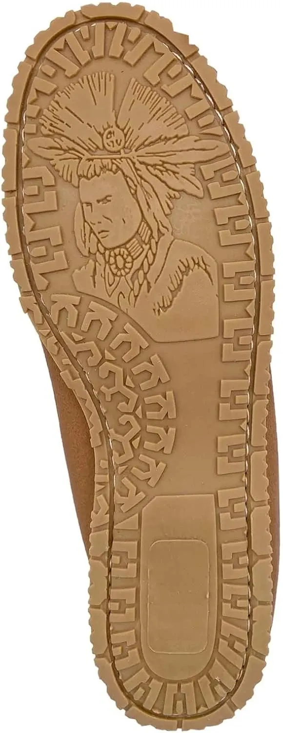 Bastien Industries Women's Moose Hide Leather Beaded Moccasin Shoes