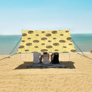 Beach Shade Tent with UPF50  UV Protection,Cartoon Pangolin Lightweight Camping Sun Shelter for Outdoor,Camping Trips, Fishing, Backyard,Picnics,Easy Set Up and Carry 9x10.5 FT