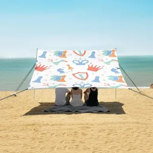 Beach Shade Tent with UPF50  UV Protection,Chess Color Seamless Pattern Lightweight Camping Sun Shelter for Outdoor,Camping Trips, Fishing, Backyard,Picnics,Easy Set Up and Carry 9x10.5 FT