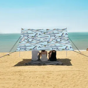 Beach Shade Tent with UPF50  UV Protection,Fishing Lures with Silver Lightweight Camping Sun Shelter for Outdoor,Camping Trips, Fishing, Backyard,Picnics,Easy Set Up and Carry 9x10.5 FT
