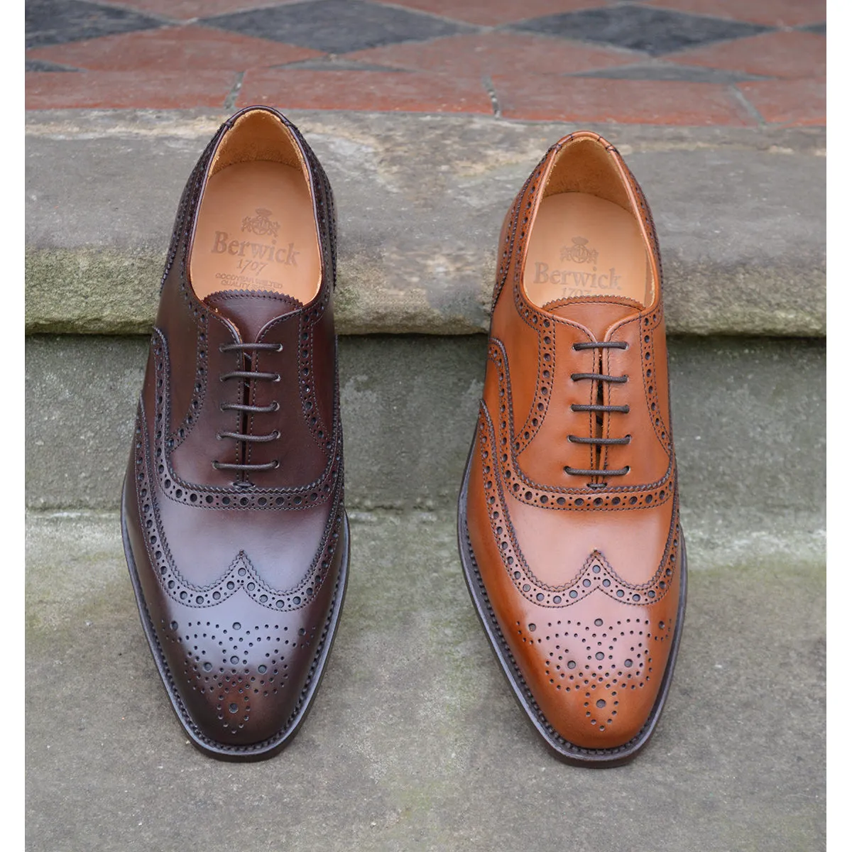 Berwick 1707 Oxford Brogue (5215) Dark Brown