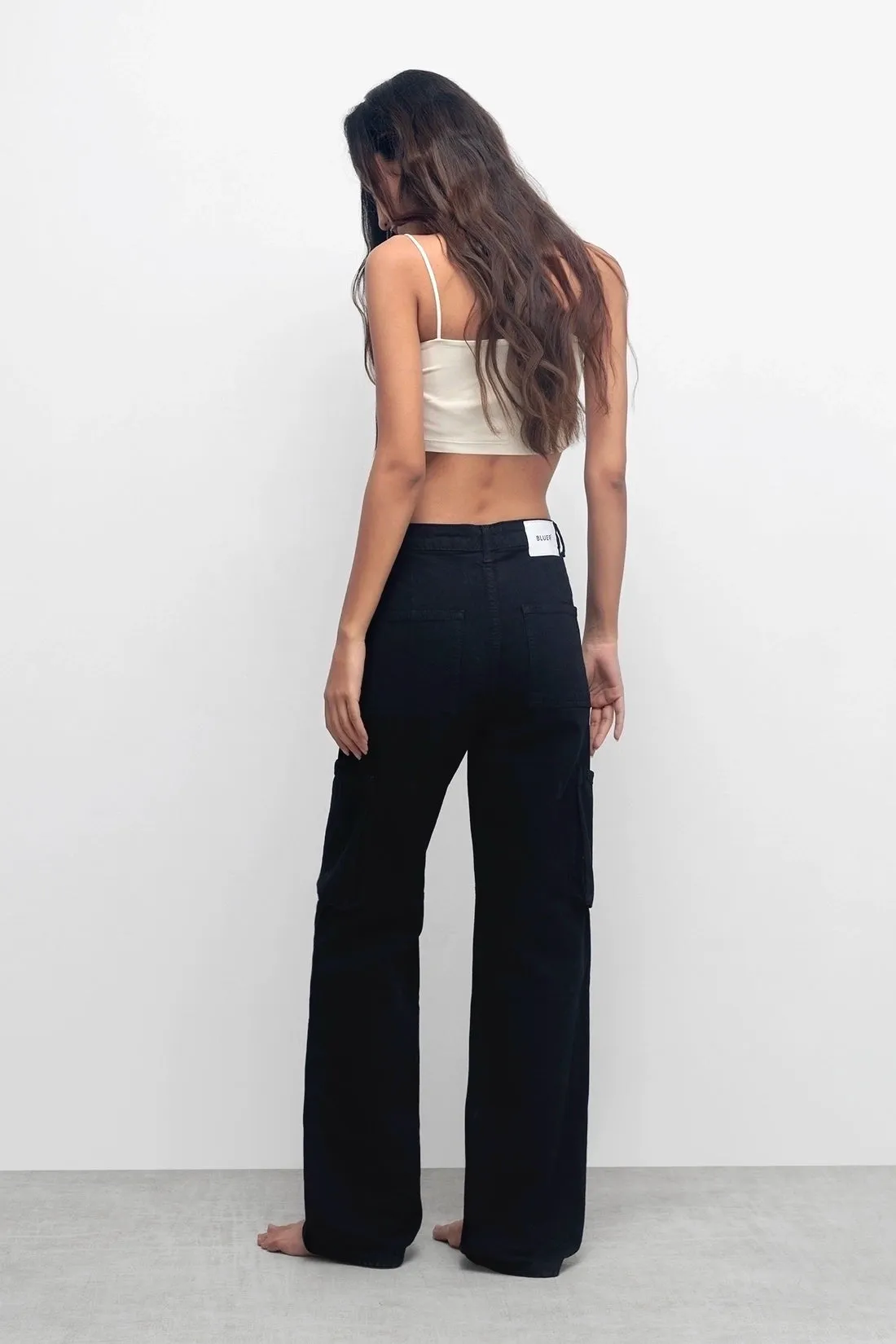Black Cargo Denim