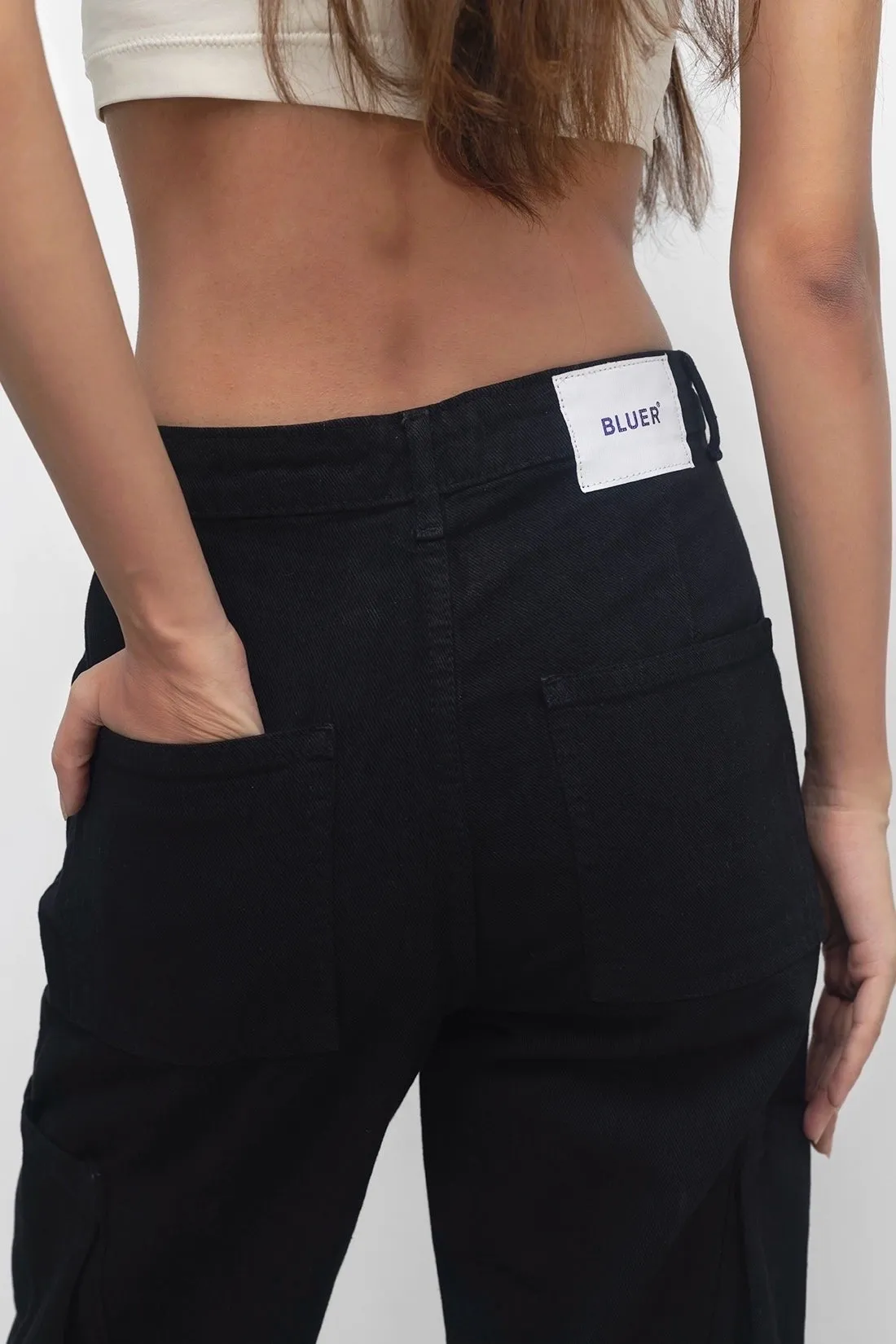 Black Cargo Denim