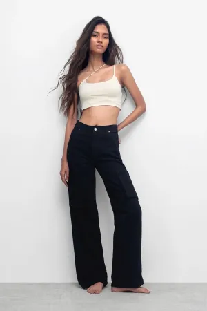 Black Cargo Denim