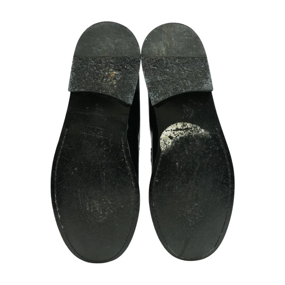 Black Medusa Calf Leather Loafers