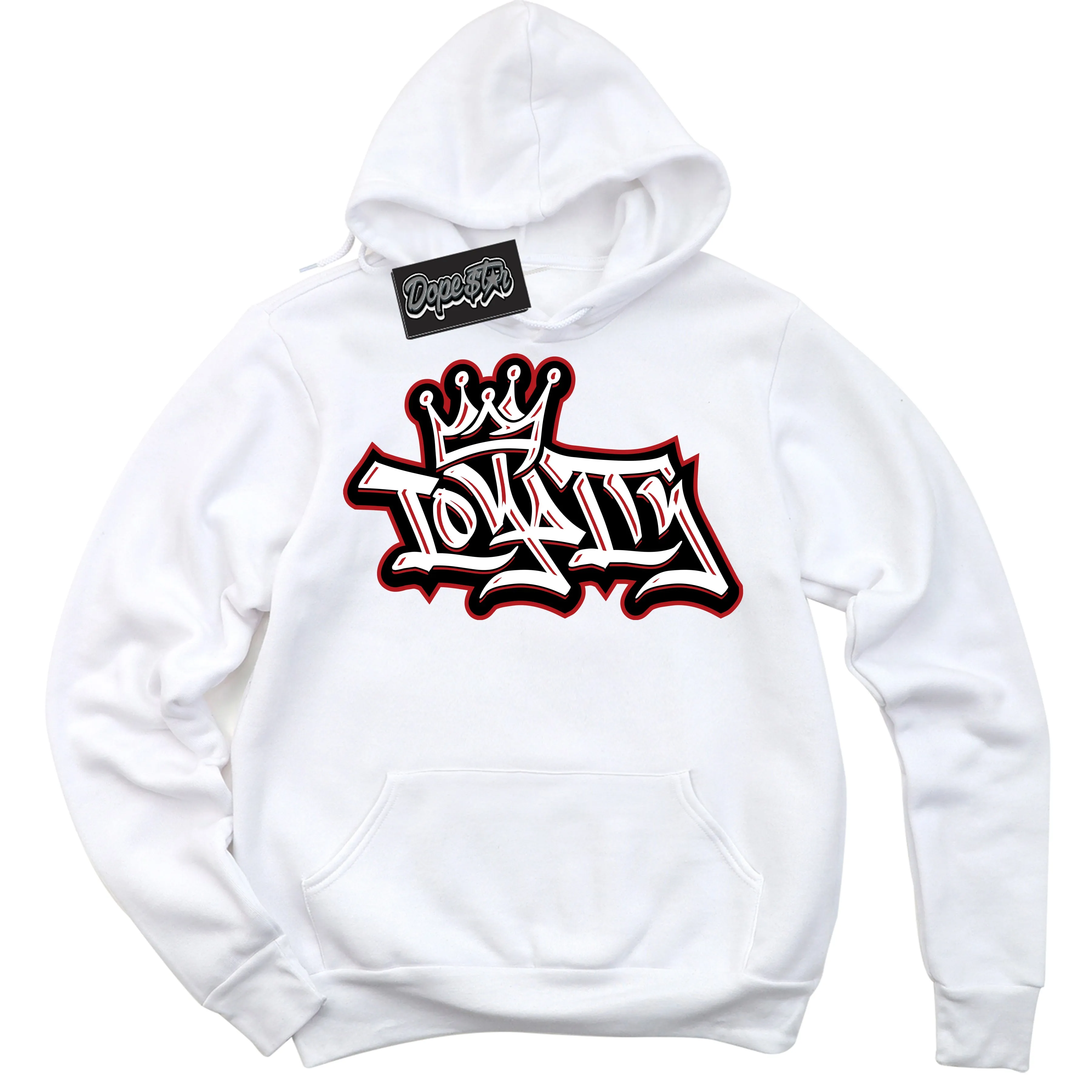 Black Toe Bright Crimson Dunk Sneaker Hoodie Loyalty Crown Graphic
