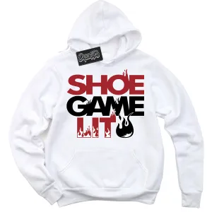 Black Toe Bright Crimson Dunk Sneaker Hoodie Shoe Game Lit Graphic