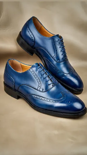 Blue wingtip Oxford