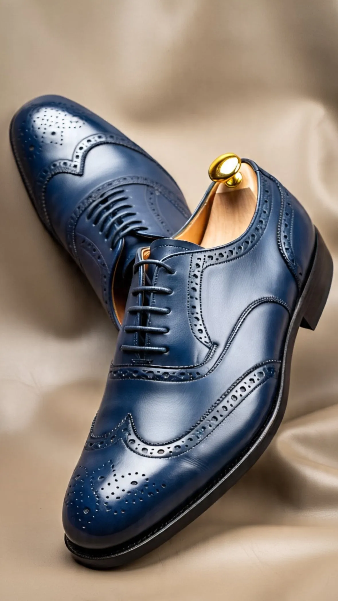 Blue wingtip Oxford