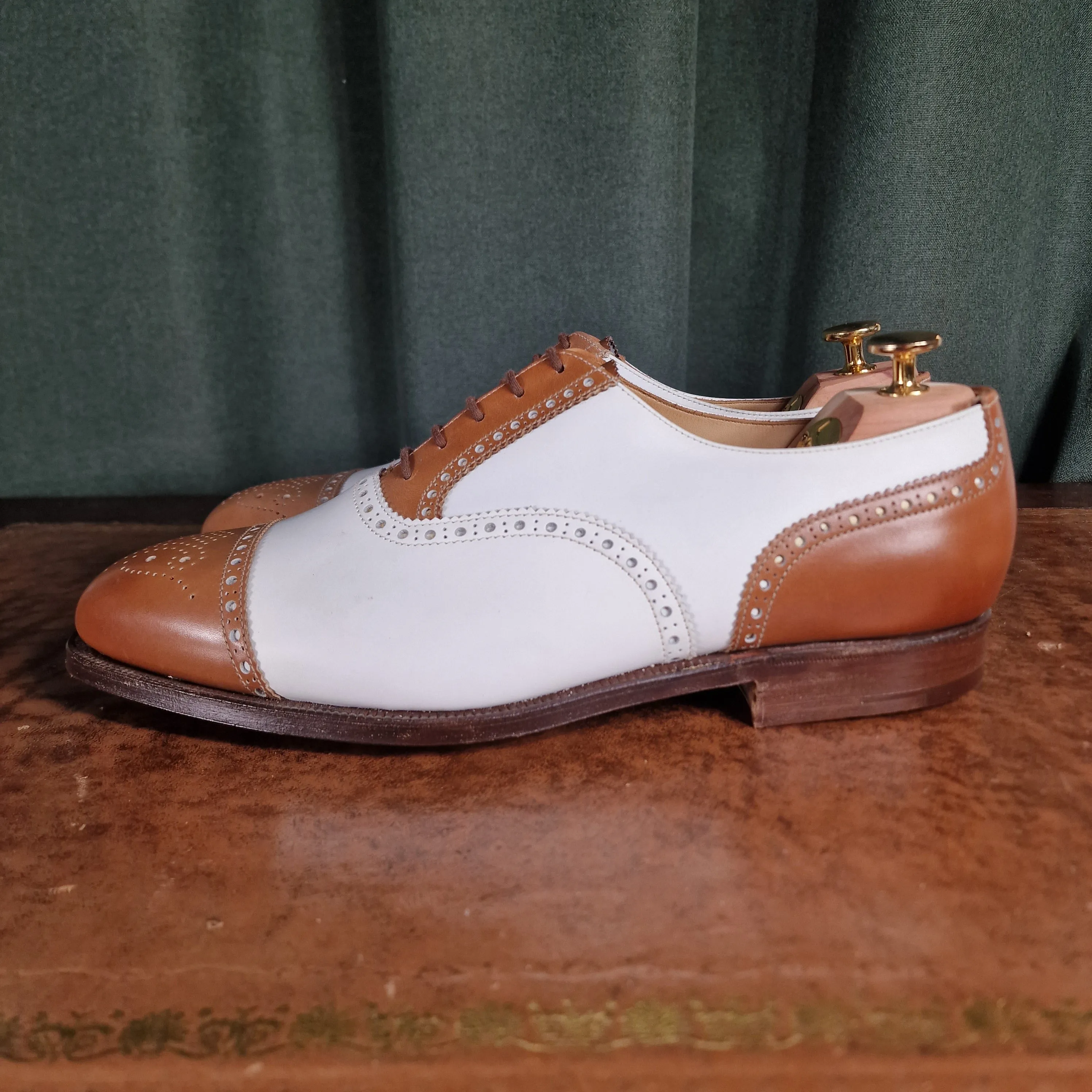 Brighton White & Tan Calf (10EE) Crockett & Jones