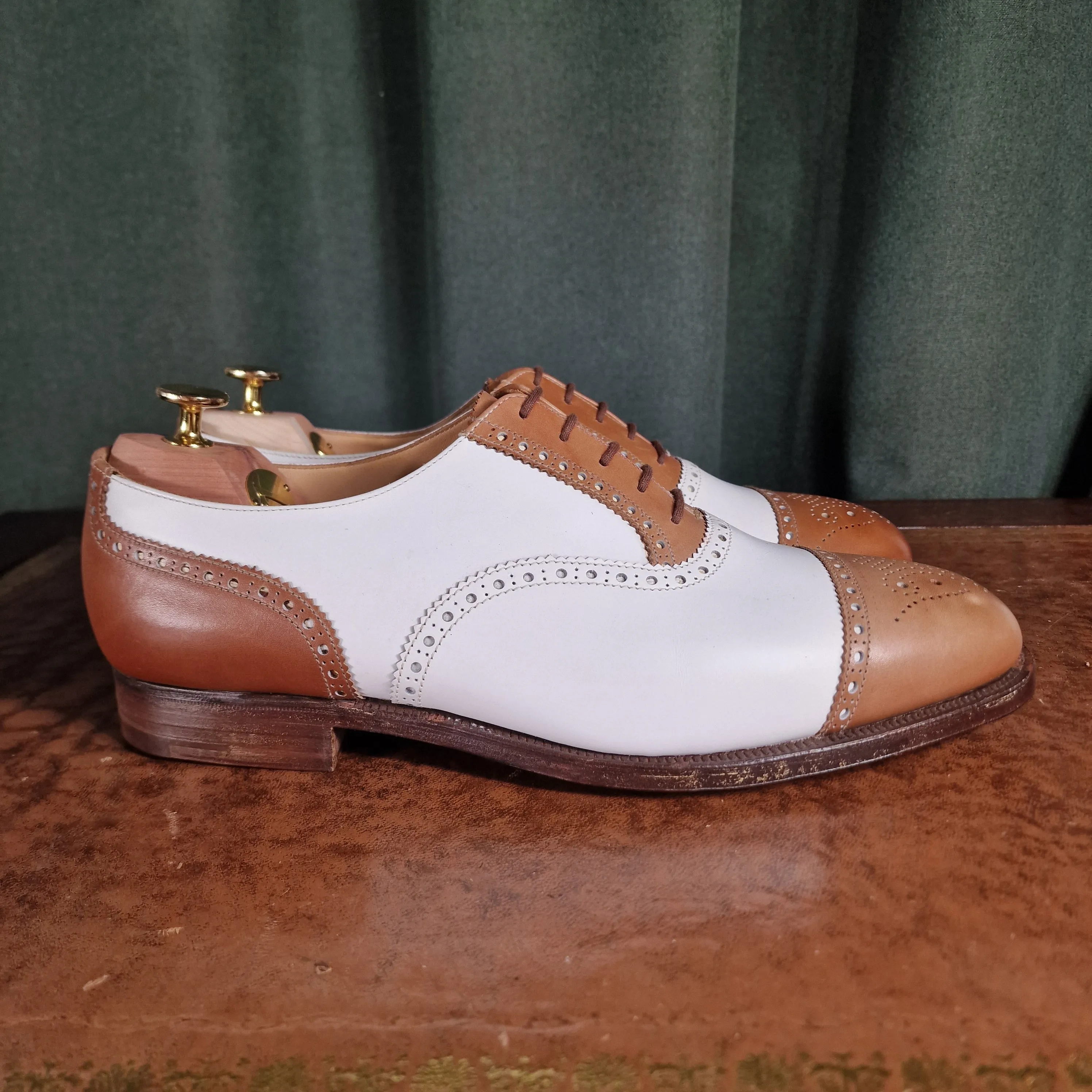 Brighton White & Tan Calf (10EE) Crockett & Jones