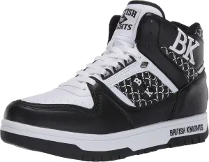 British Knights Men's Kings SL Classic Hi Top Fashion Sneaker, Black/White, 11.5 M US