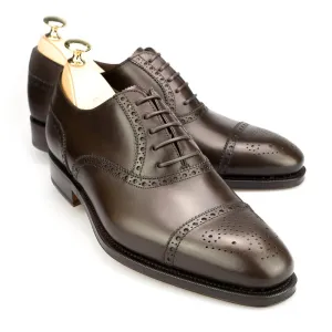 Brown Leather Handmade Oxford Shoes for Men