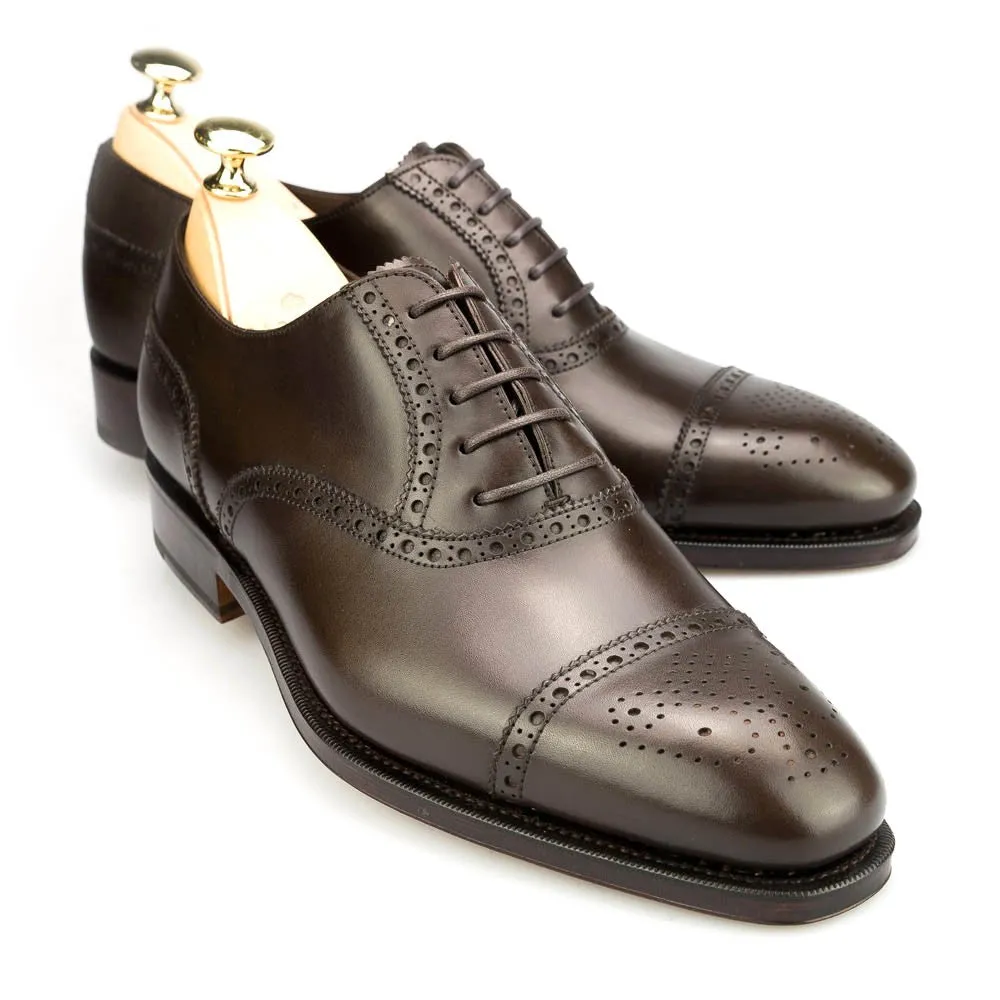 Brown Leather Handmade Oxford Shoes for Men