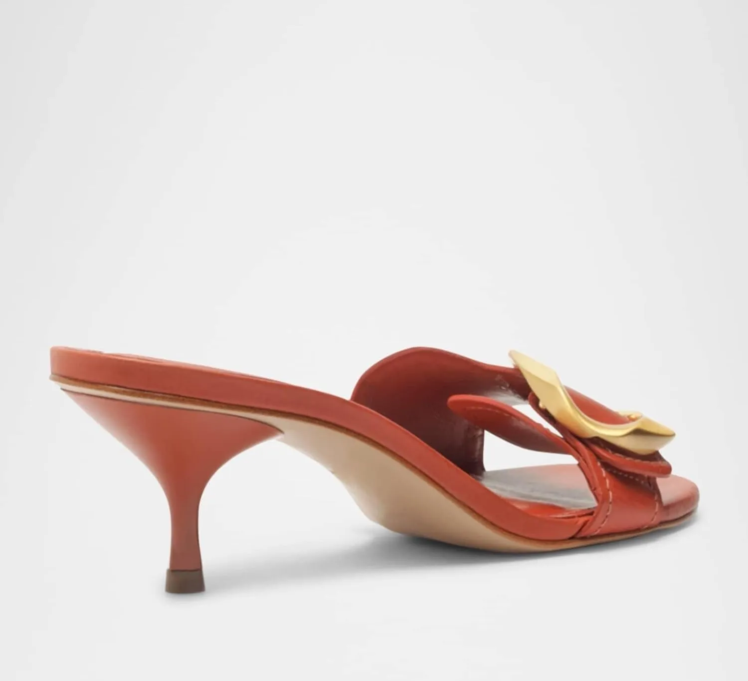Buckle Slide Heeled Sandals for Women with 2.25 Inch Stiletto Heel