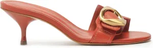 Buckle Slide Heeled Sandals for Women with 2.25 Inch Stiletto Heel