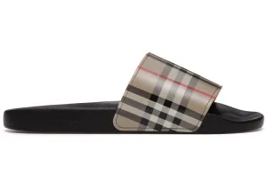 Burberry Furley Check Slides Archive Beige