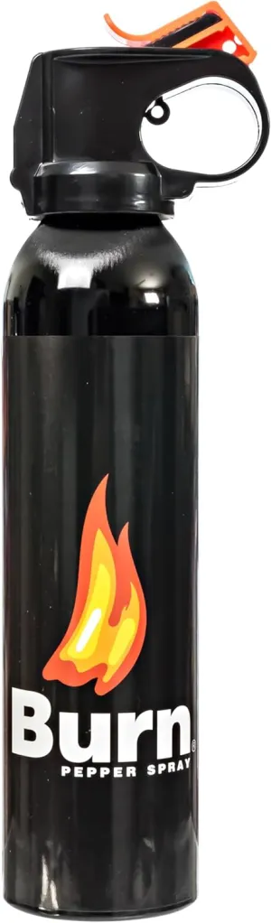 BURN Pepper Spray Self Defense Fogger for Women & Men, Max Strength - 10 fl oz Heavy Duty Portable Home Defender, Security