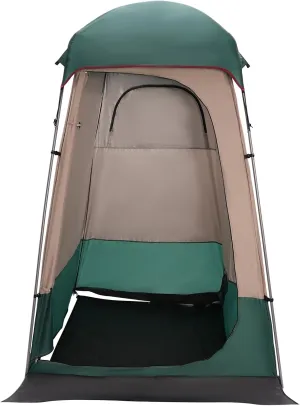 Camping Shower Tent with Removable Bottom Cloth,Outdoor Privacy Shelter Portable Toilet Tent,Dressing Room Easy Set Up Shower Privacy Shelter, Large, Dark Green