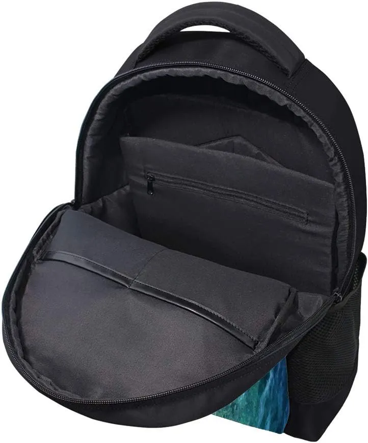 Casual Backpack School Book Bag Teenager Laptop Business Sports Travel Bag 16 Inch Water Proof Multi-Function ﻿Seabed Seashore Daypack