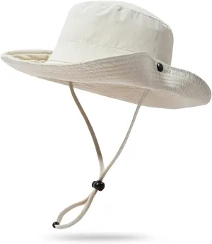 Clakllie Waterproof Fishing Hat Safari Cap Wide Brim Sun Hat Bucket Cap for Women Men Daily Wear Fashion Boonie Cowboy Caps