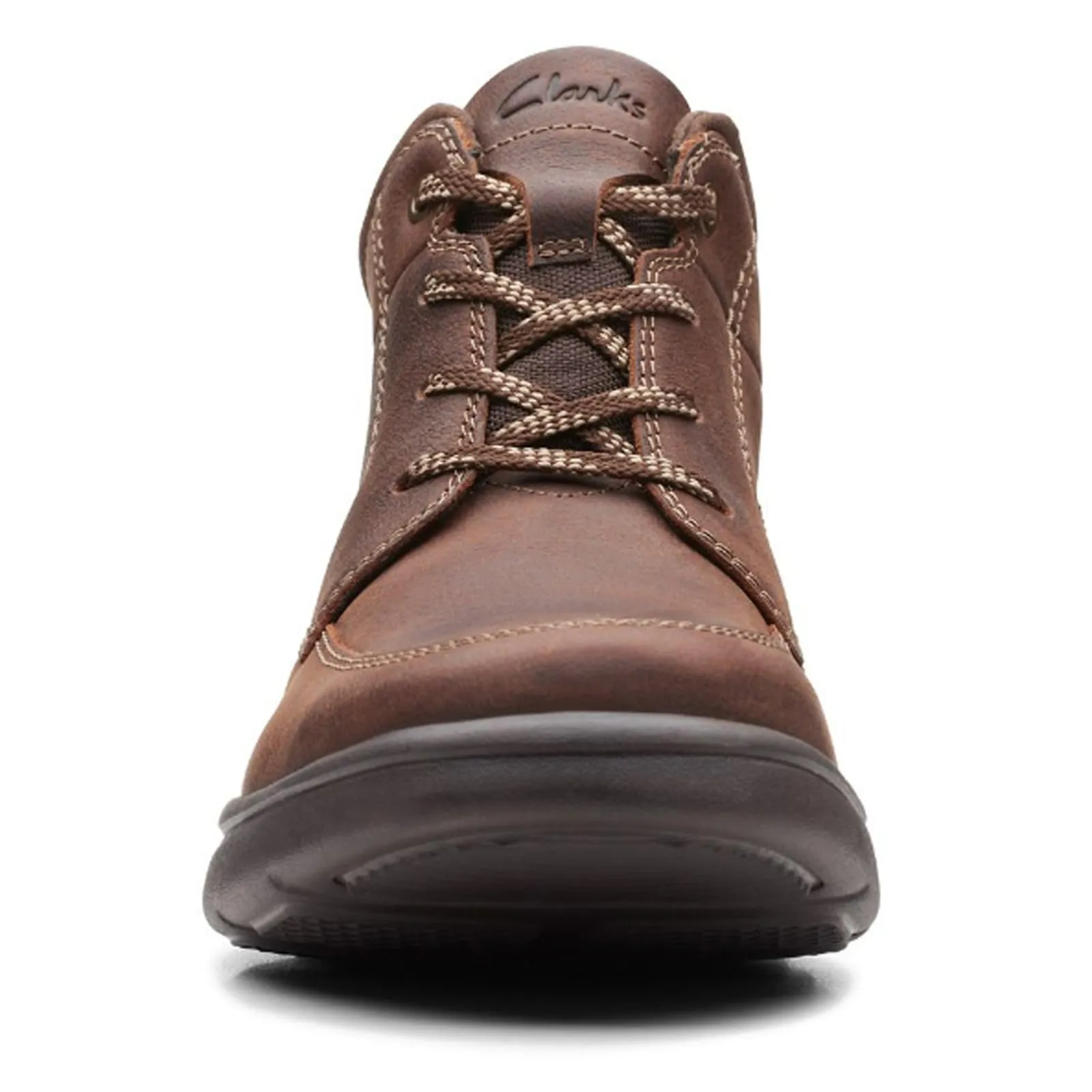 Clarks Men's Bradley Mid Oxford Boot, Brown Tumbled Leather, 11.5