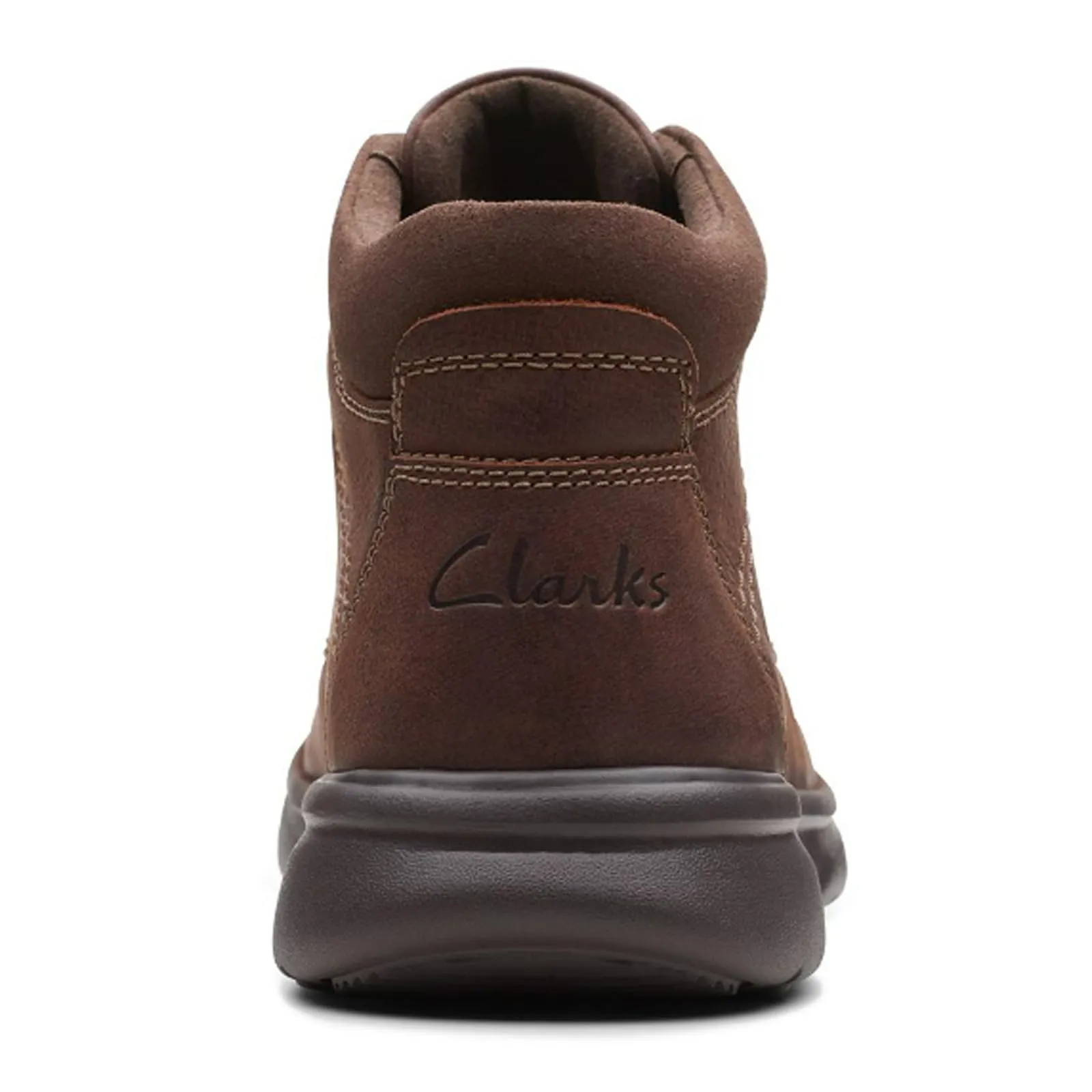 Clarks Men's Bradley Mid Oxford Boot, Brown Tumbled Leather, 11.5