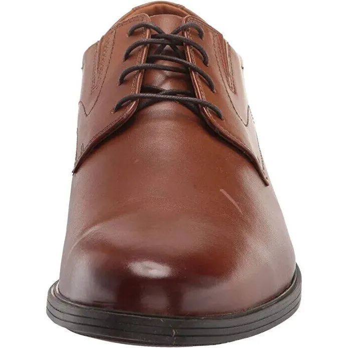 Clarks Men's Whiddon Plain Dark Tan Leather 26152919