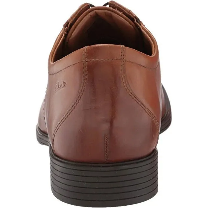 Clarks Men's Whiddon Plain Dark Tan Leather 26152919
