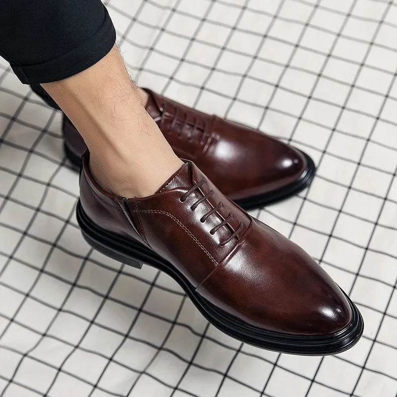 Classic Lace-Up Oxford Shoes-16526