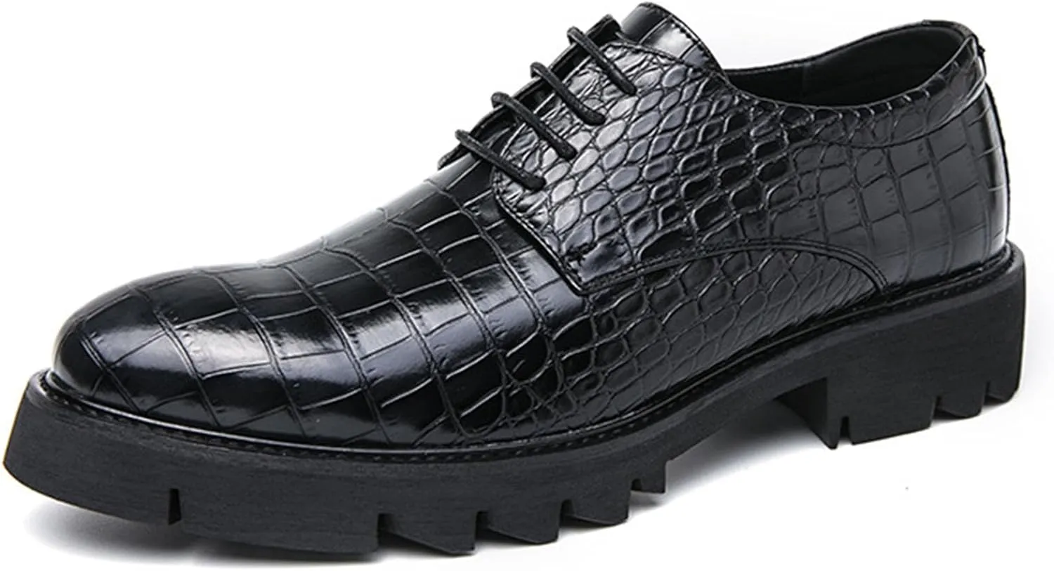 Classic Men's Business Thick Soled Leather Shoes Vintage and Fashionable Carved Leather Oxford Shoes Formal Wedding Leather Shoes