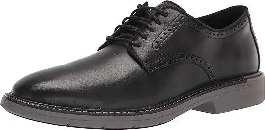 Cole Haan Men's Go-to Plain Toe Oxford Black Gray Midsole Leather C34123
