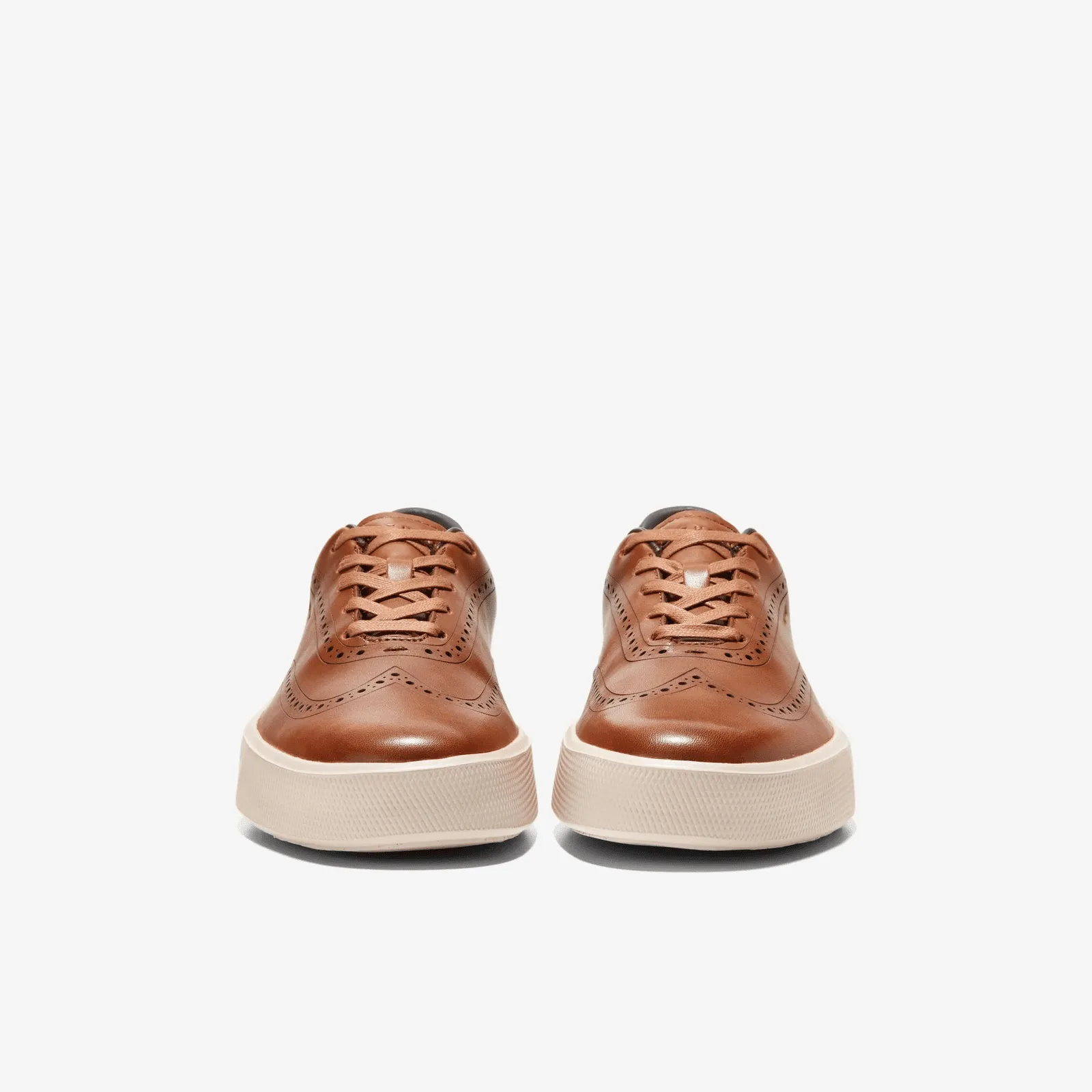 Cole Haan Men's GrandPrø Crew Wingtip Sneaker British Tan-Birch Leather C37606